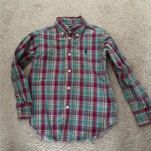 Ralph Lauren Plaid Button-Up Shirt - Red and Green
